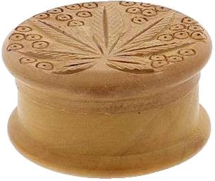 Grinder de Madera Hoja de Marihuana